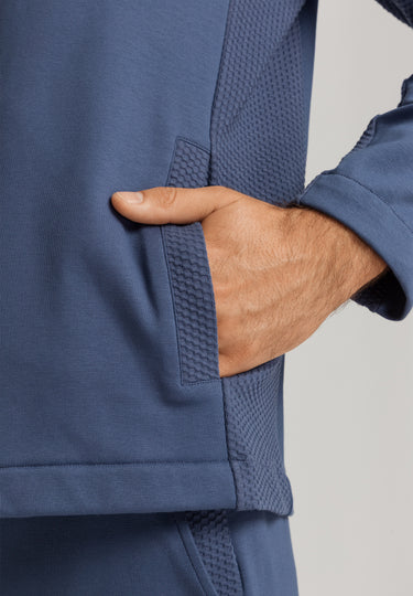 Smartwear Cotton Zip-Up Jacket | Vintage Indigo 75938-2617